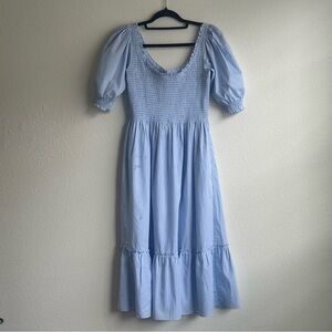 Hill House The Louisa Nap Dress - Hydrangea Gingham
